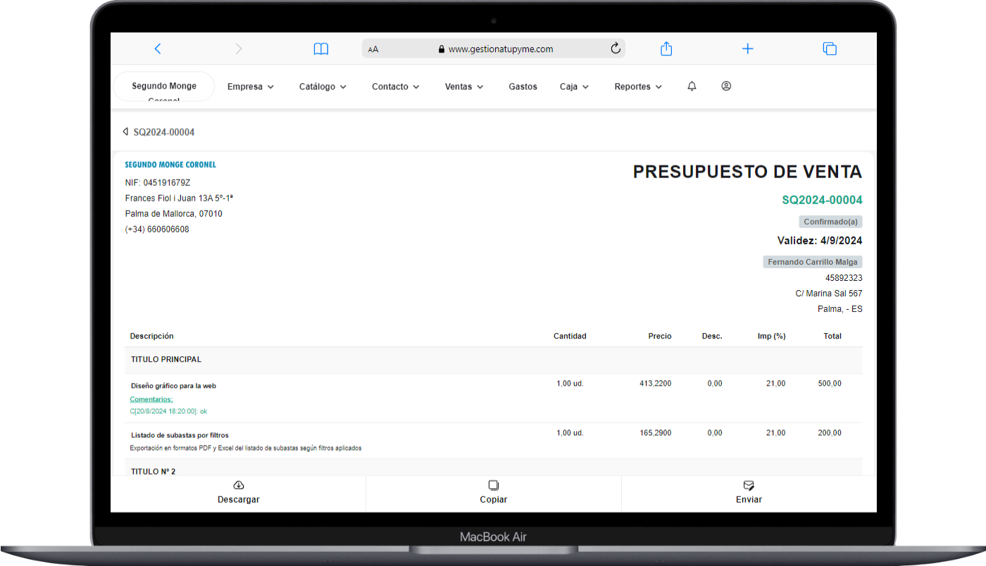 programa de gestión de empresas